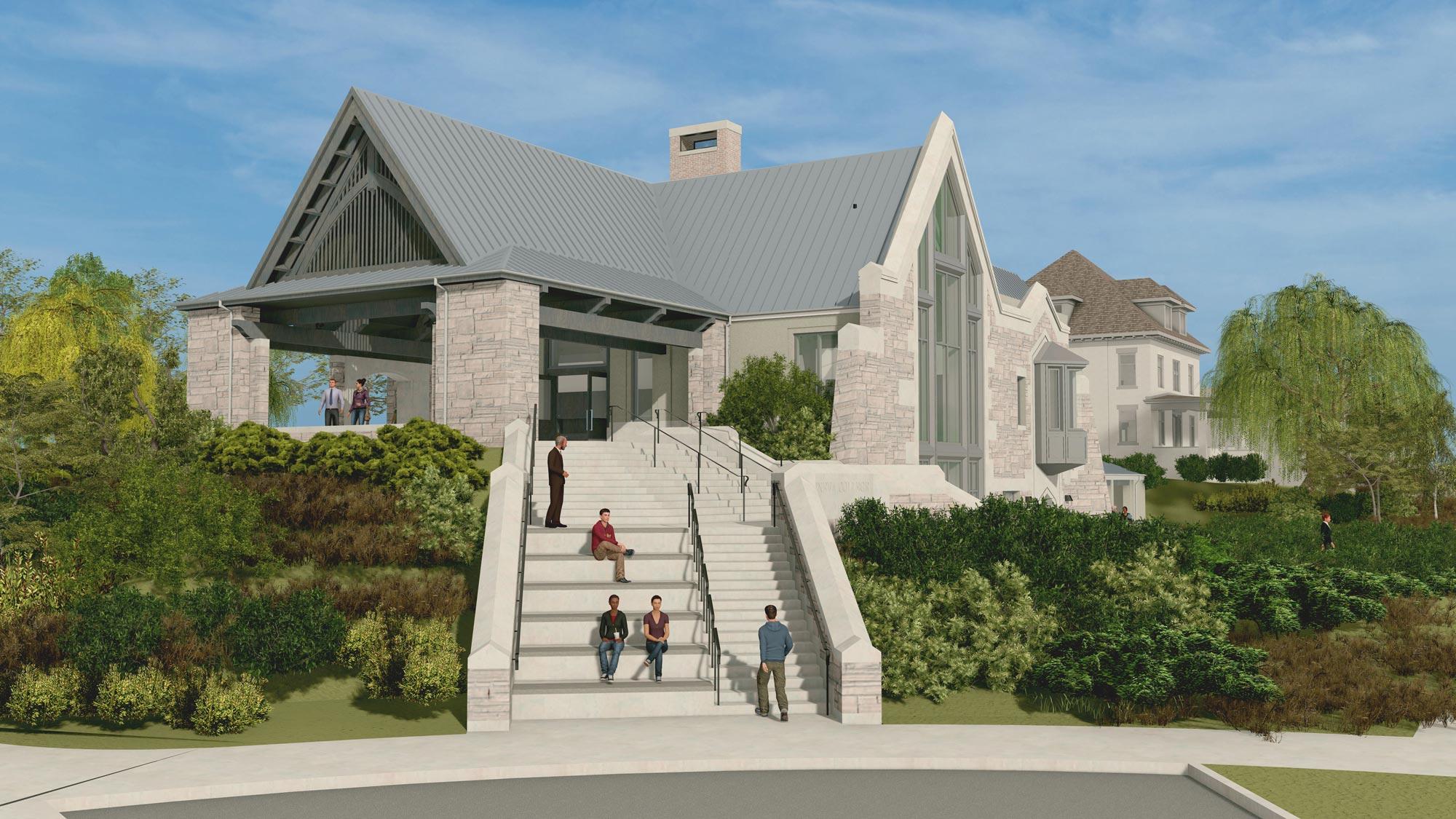 A rendering of the new Welcome Center.