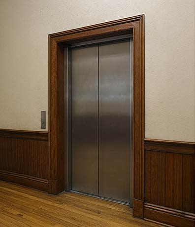 Render of an Elevator door in Old Main